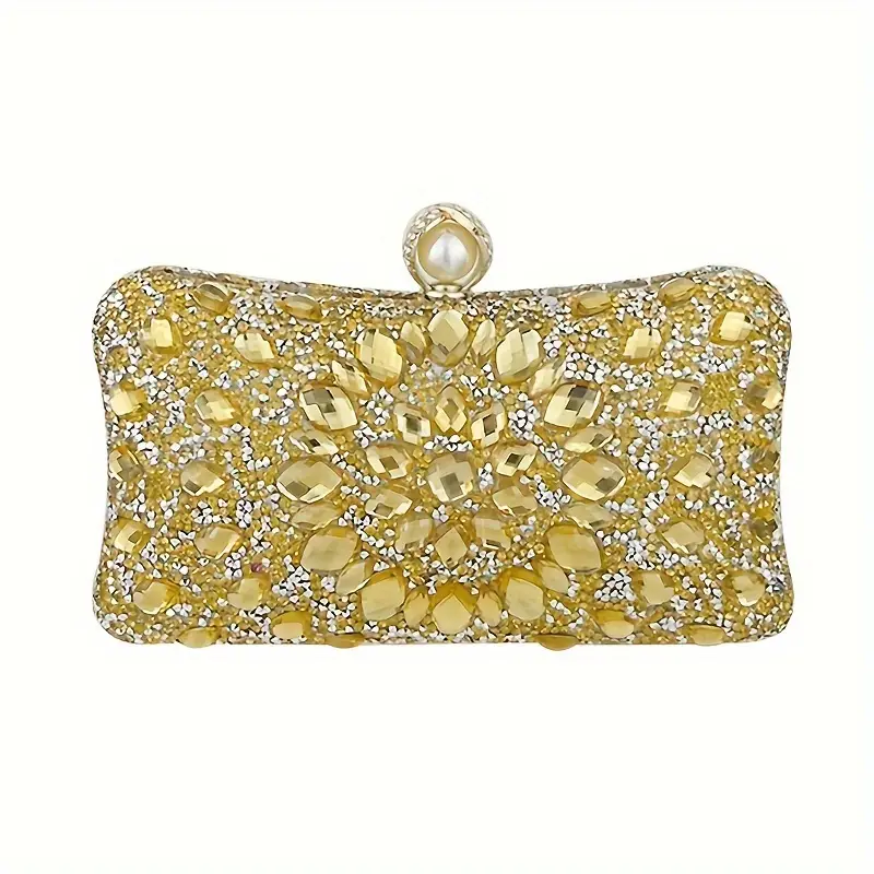 E8501 GD Rhinestones Evening Clutch Bags