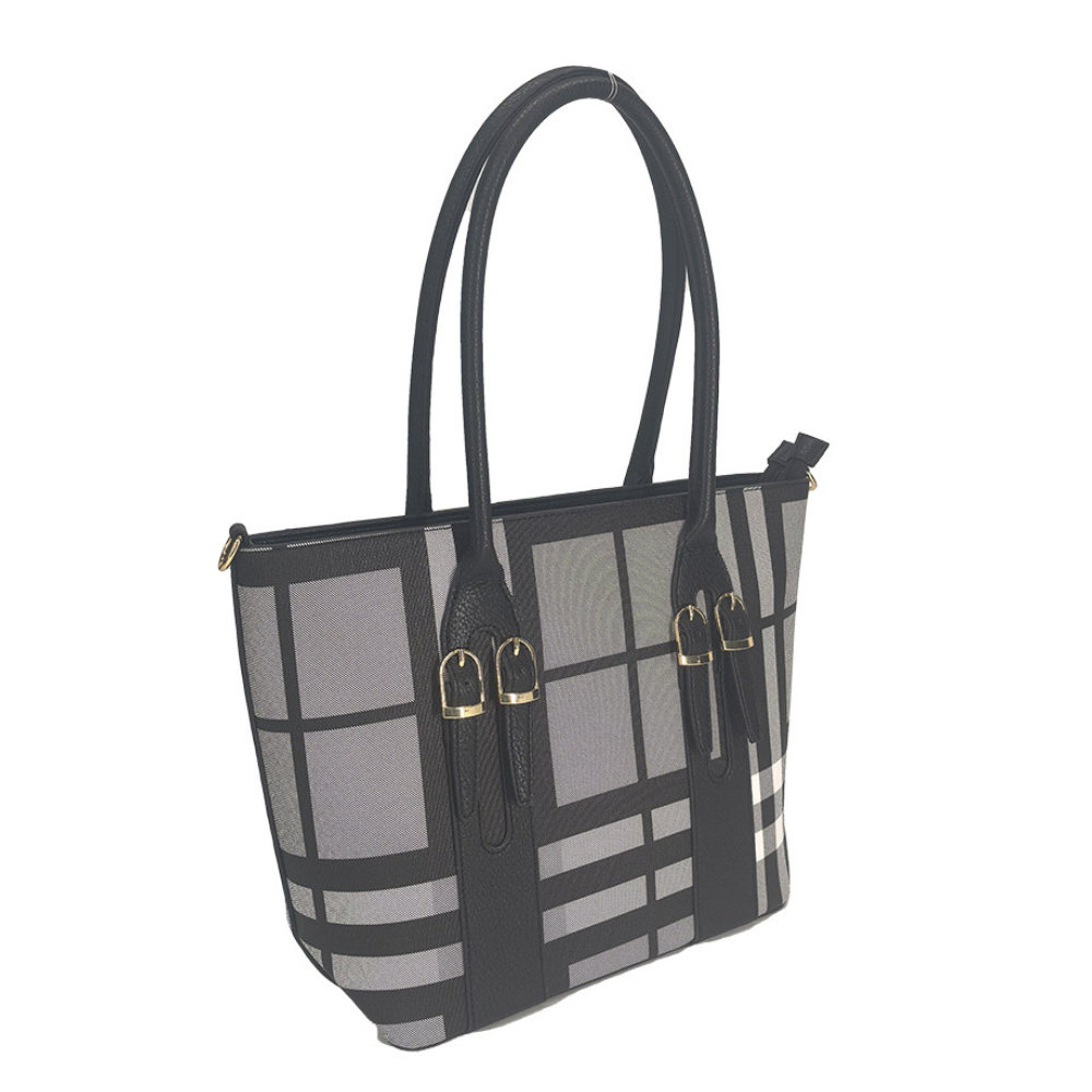 2107 BK Fashion Plaid Handbag