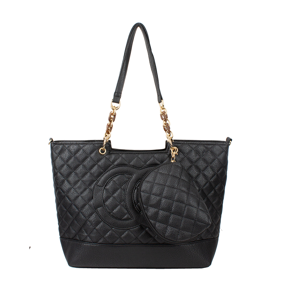 DH9018 BK FASHION HANDBAG (2 N 1)