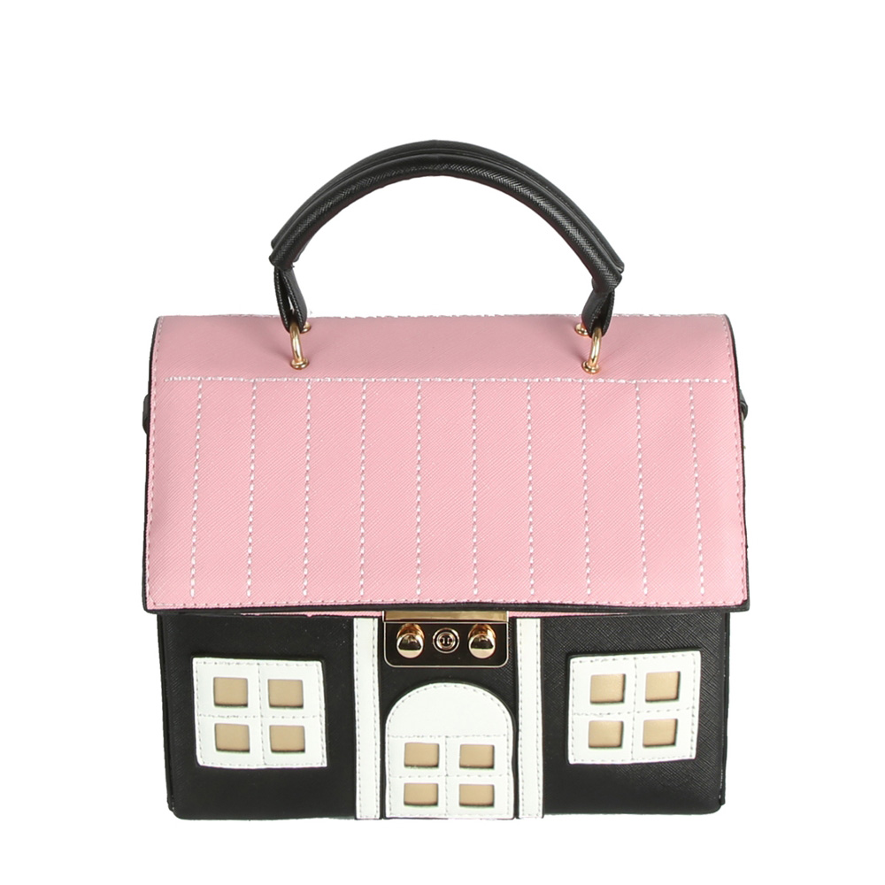 EWB106 BK Doll House Satchel Crossbody Bag