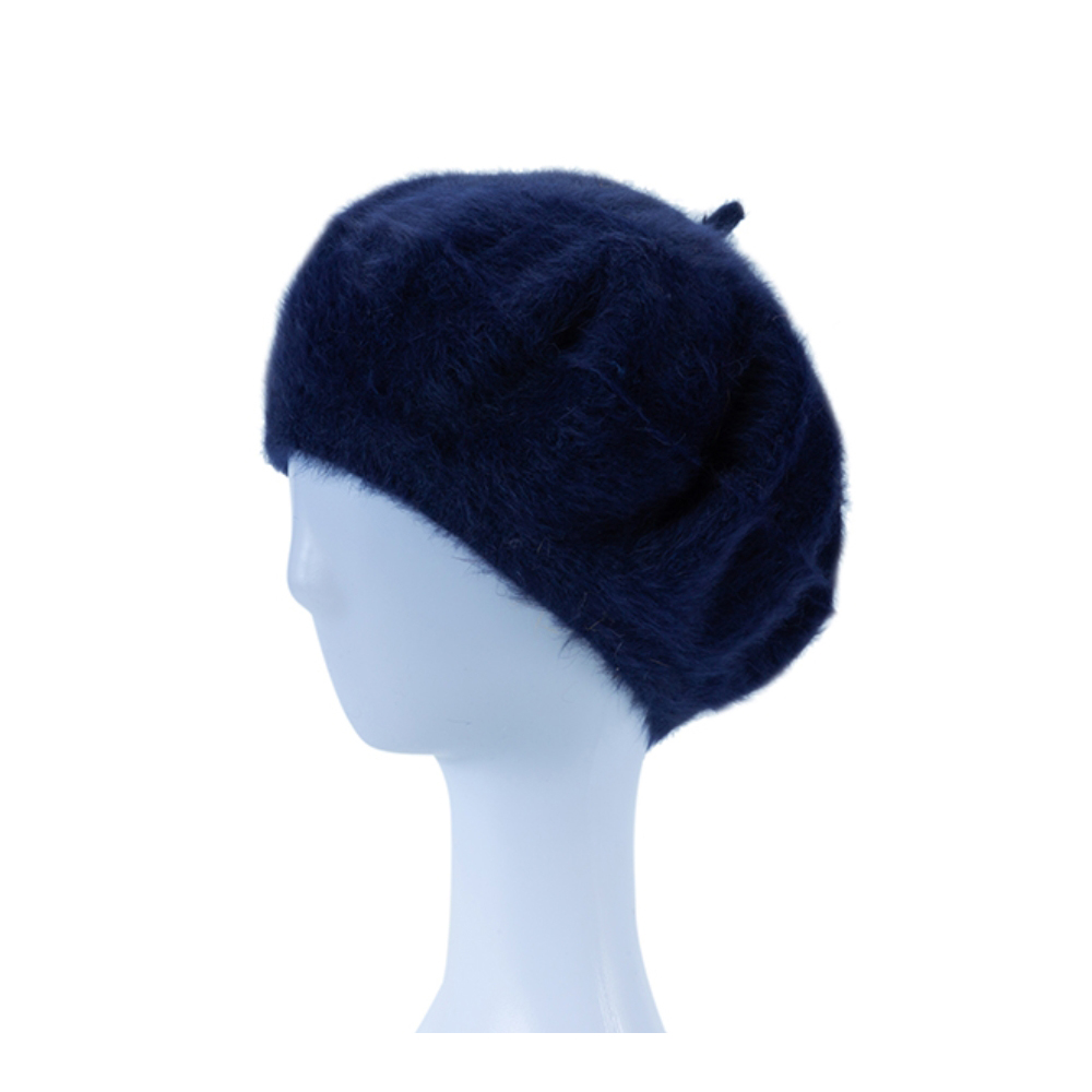 HA320066 CB Angora Beret Hat