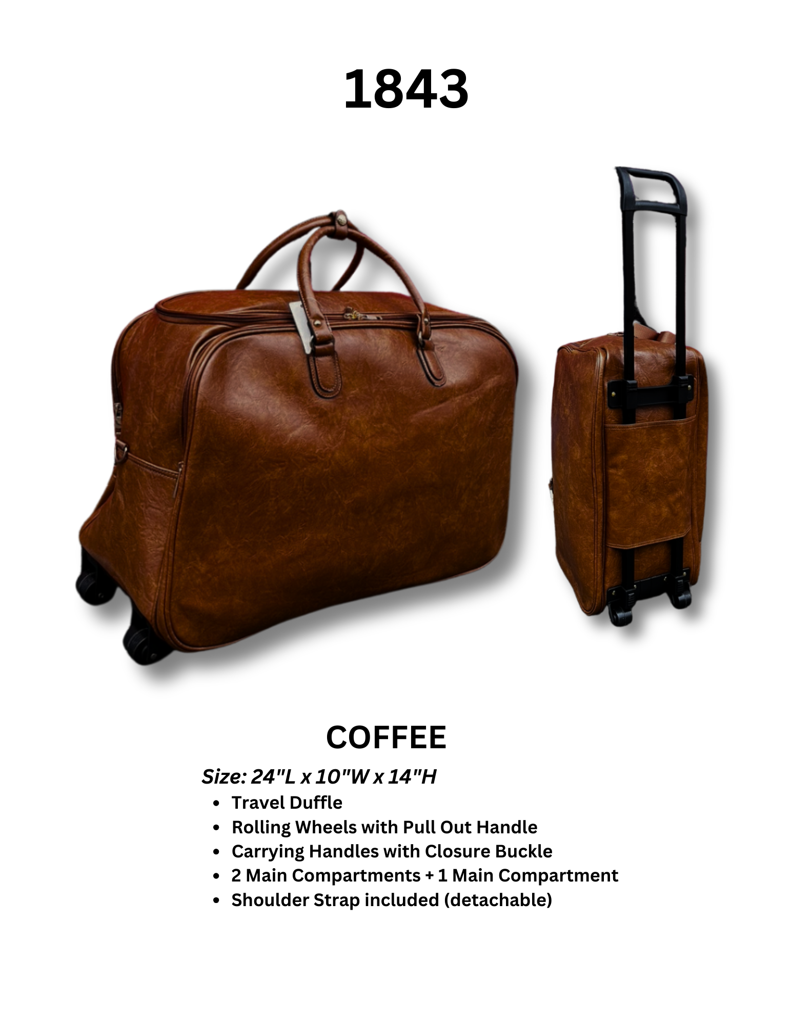 F1843 CF Wheeled Duffle / Luggage