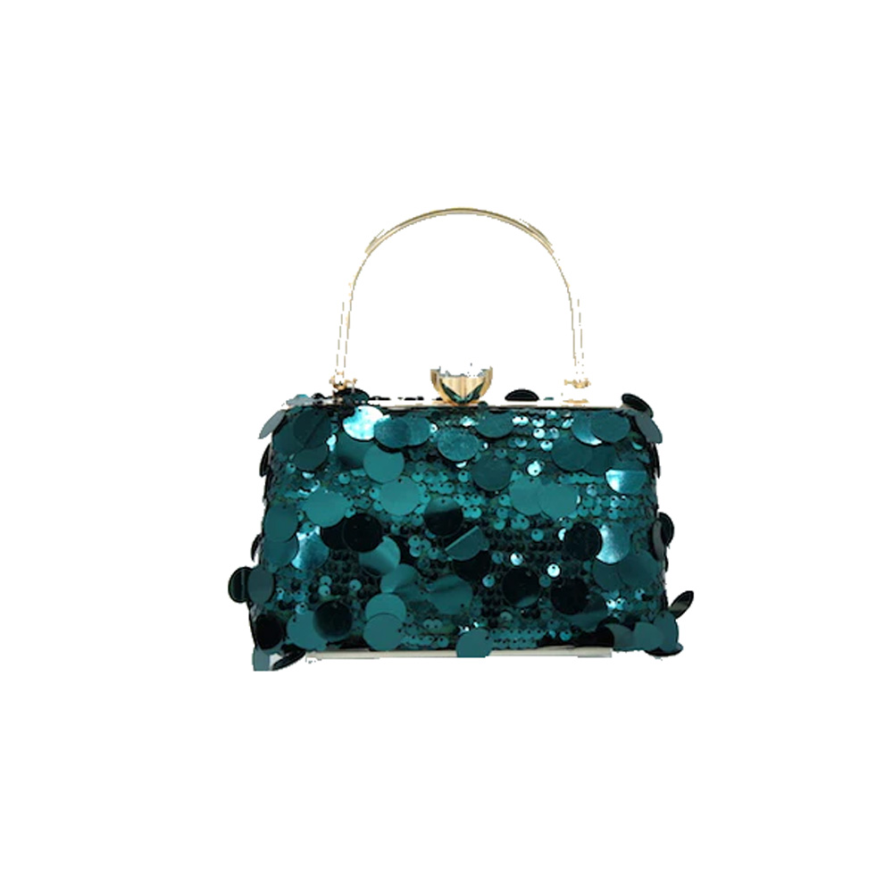LA5979 GN Sequins Evening Clutch