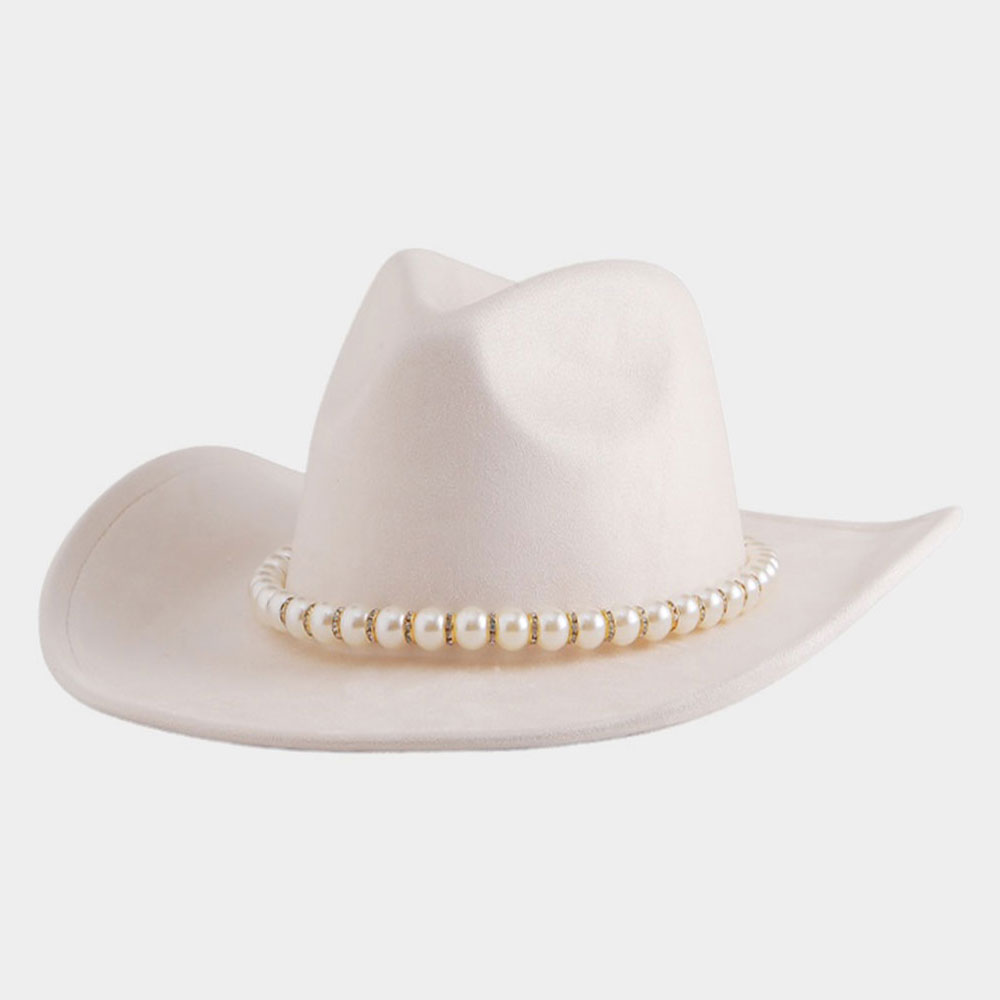 H3507 BG Pearl Band Accent Cowboy Western Hat