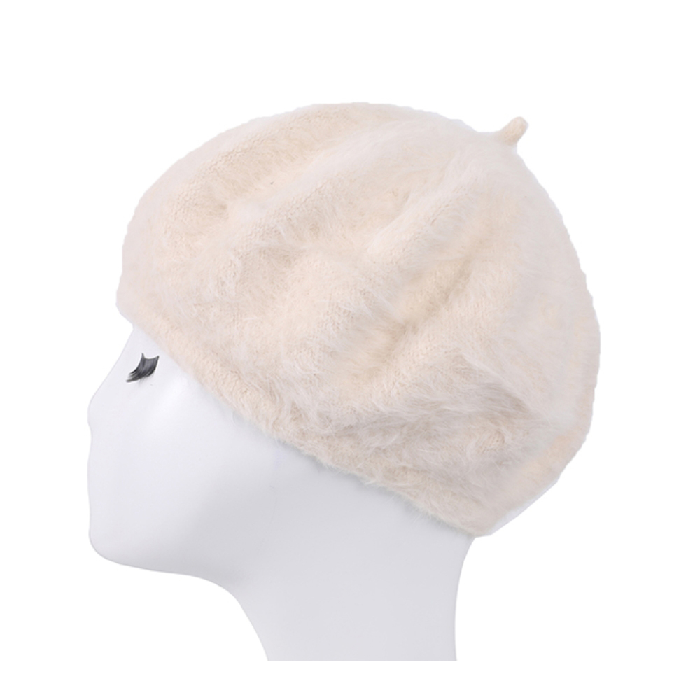 HA320066 IV Angora Beret Hat