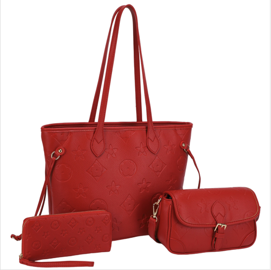 US-31340 RD1 Neverfull Tote Bag with Crossbody and Wallet 3-in-1 Set