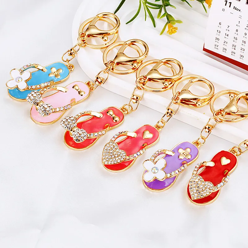 ENK690-ASST Streetwear Korean Style Heart Shape Shoe Metal Women's Bag Pendant Keychains(12PICS)