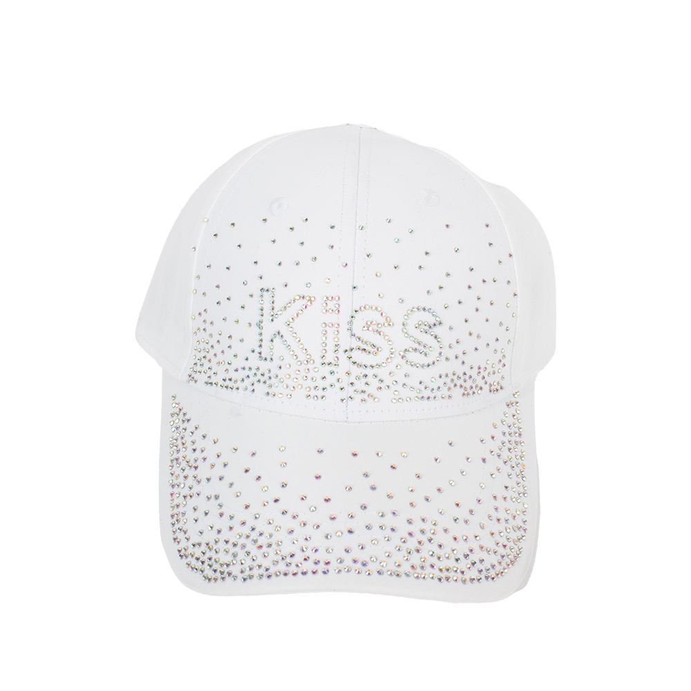 CP127 WT New KiSS Rhinestone Baseball Cap